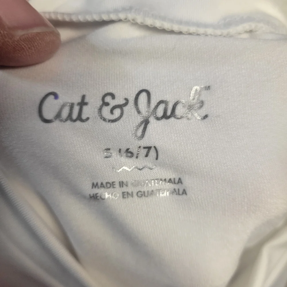 Cat & Jack NWOT White‎ Swim Shirt Rash Guard SPF Size S 6/7